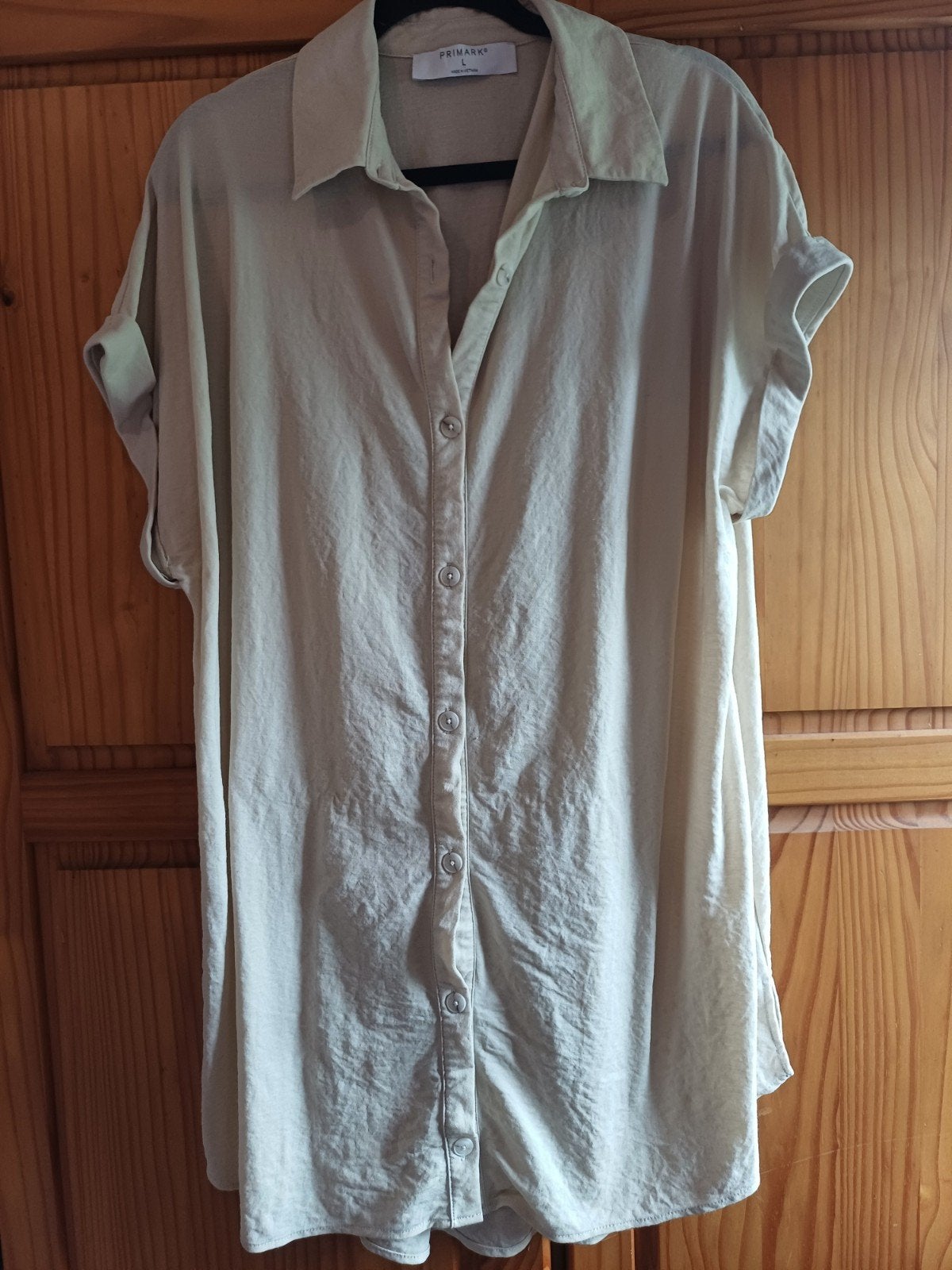 Maat L lange dames blouse, Ophalen of Verzenden, Zo goed als nieuw, Maat 38/40 (M), Blauw
