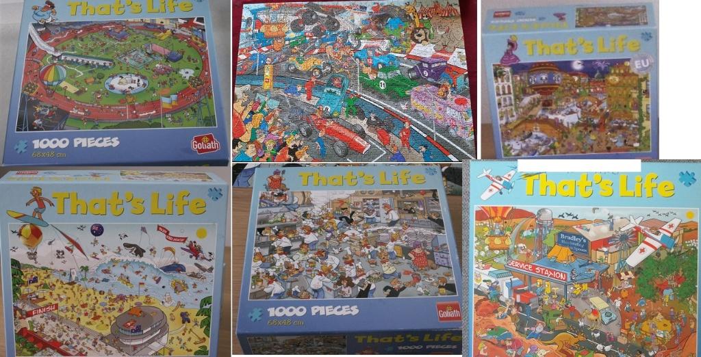 That’s Life puzzels 1000 stukjes merk Goliath, Hobby en Vrije tijd, Ophalen of Verzenden, 500 t/m 1500 stukjes, Zo goed als nieuw