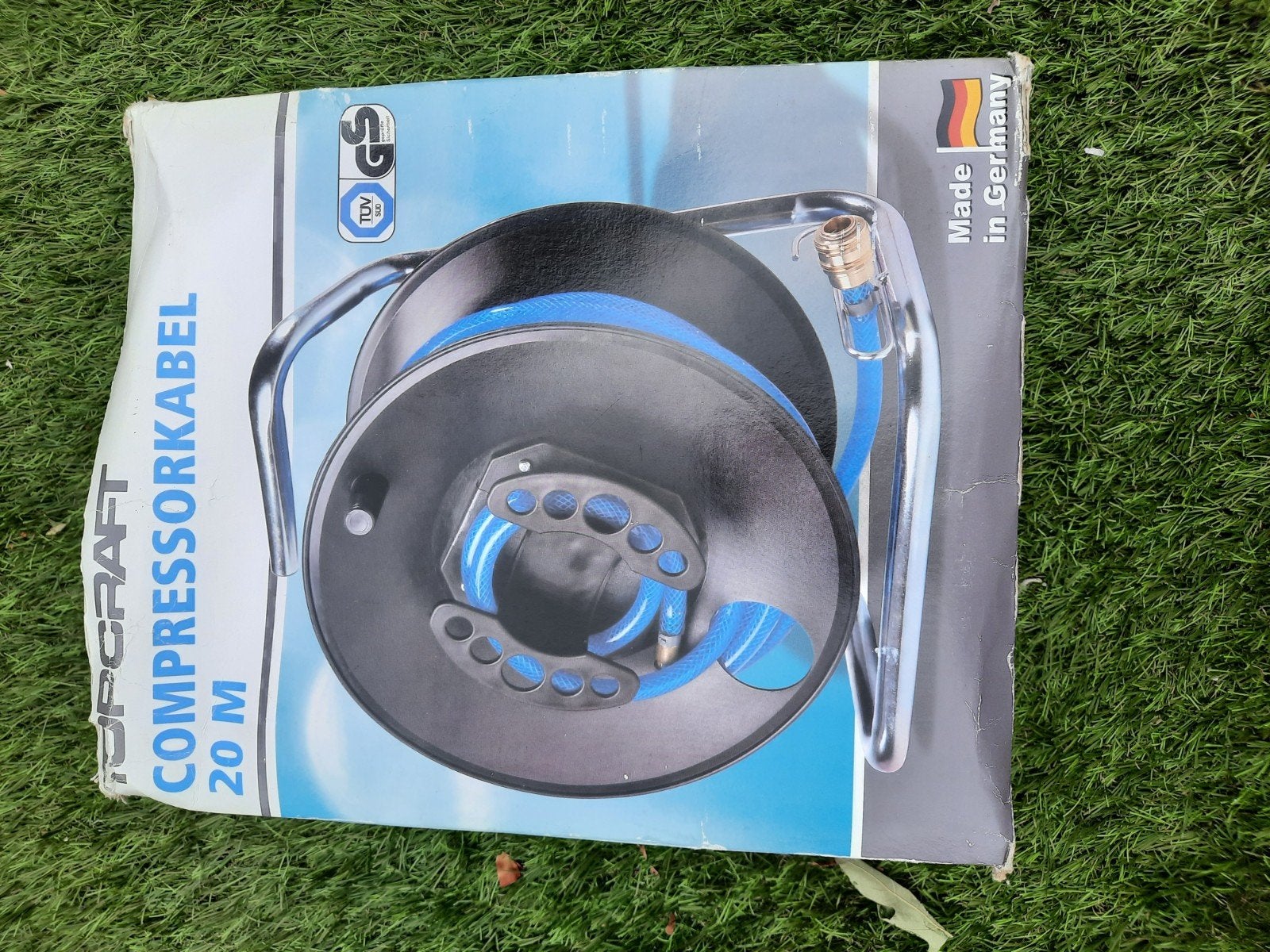 Topcraft Compressor Kabel 20m op Rol, 6 tot 10 bar, Nieuw, Ophalen of Verzenden, Minder dan 200 liter/min