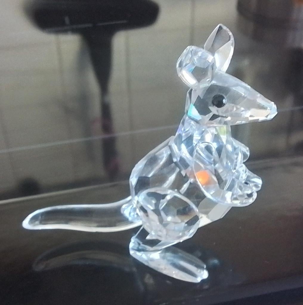 Swarovski  , kangoeroe  , zodiac os , poes ,, Ophalen of Verzenden, Zo goed als nieuw, Figuurtje