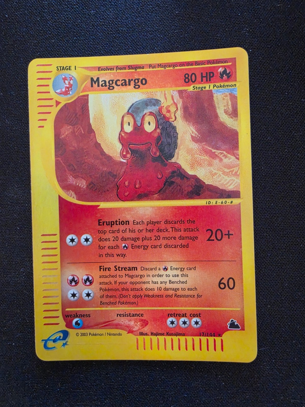 Magcargo Skyridge 17/144 reverse holo, Hobby en Vrije tijd, Verzamelkaartspellen | Pokémon, Ophalen of Verzenden, Losse kaart
