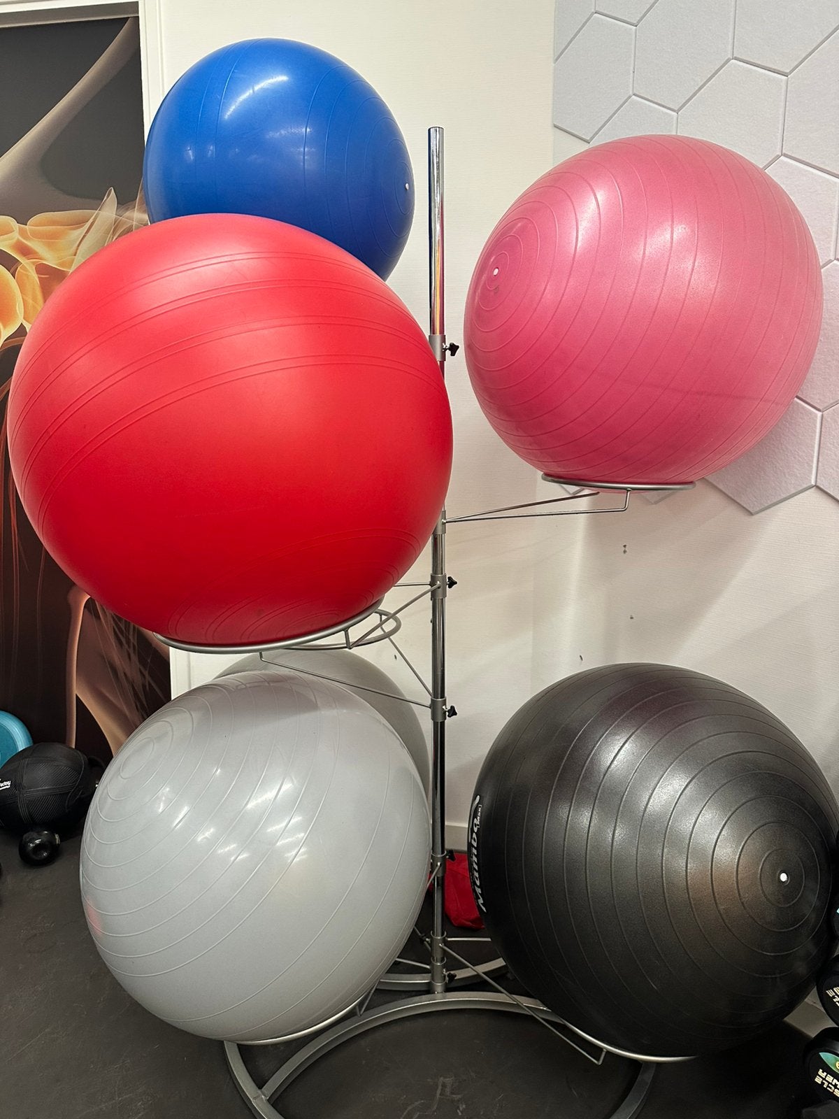 Gymballen rek, Ophalen, Zo goed als nieuw, Fitnessbal