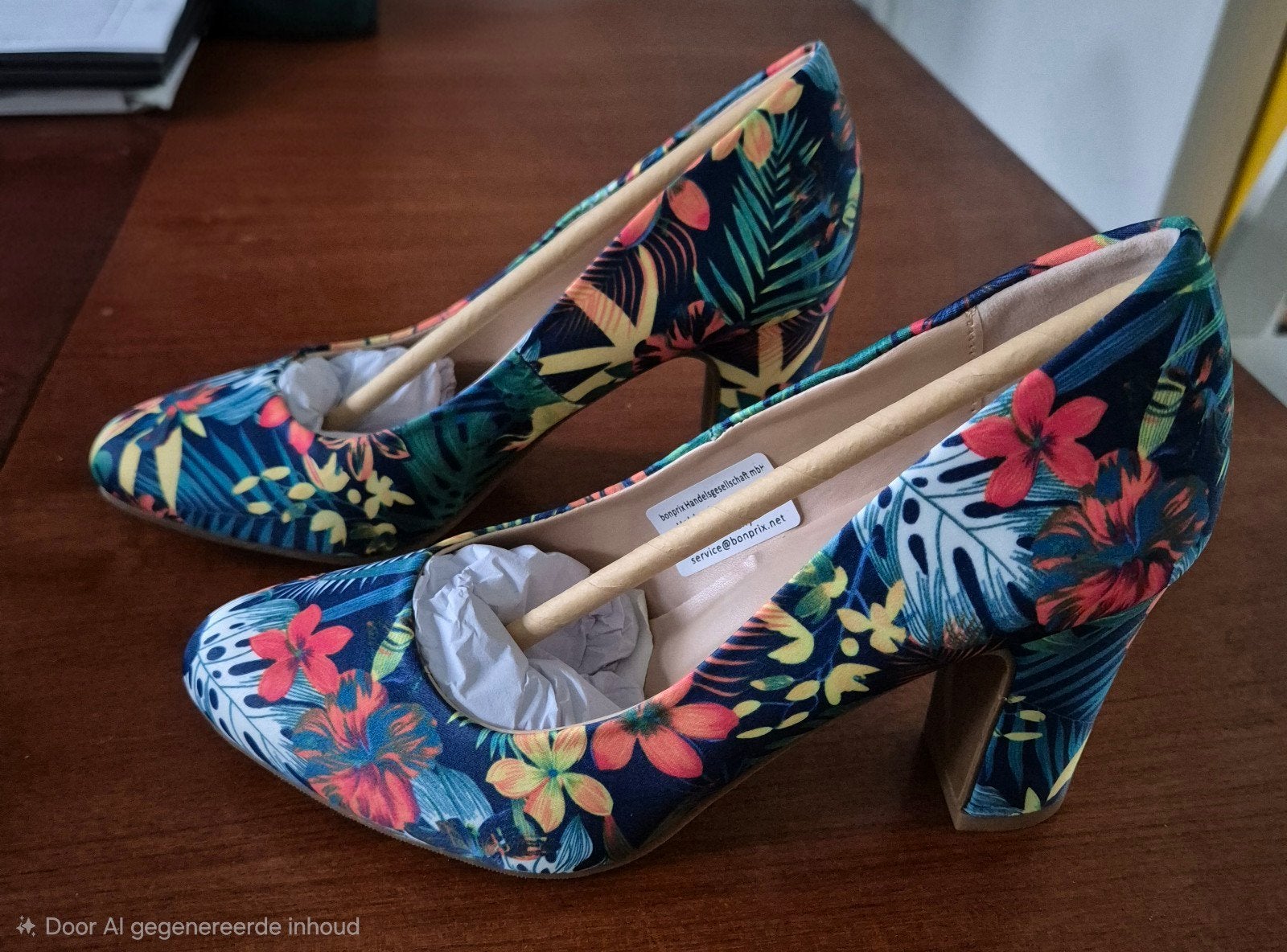 Pumps, gebloemd  Maat 36 - Nieuwstaat, Pumps, Overige kleuren, Nieuw, Ophalen of Verzenden