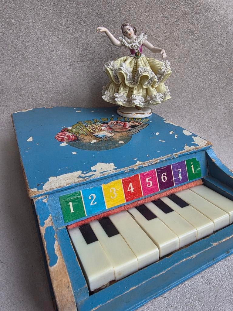 Vintage Houten Speelgoed Piano - Baby Piano, Ophalen of Verzenden