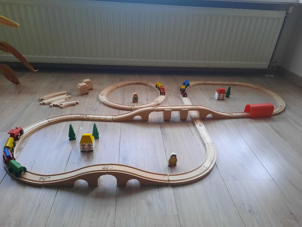 Houten treinbaan, Ophalen, Zo goed als nieuw, Overige typen