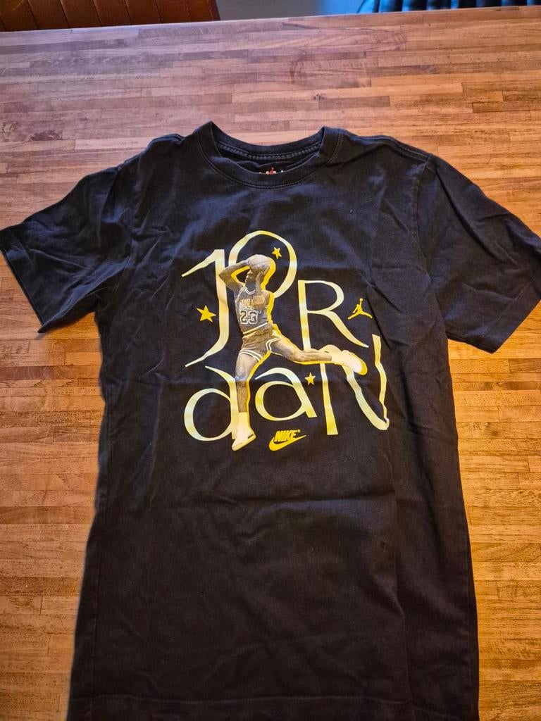 Jordan T-shirt Zwart met Michael Jordan Print, Zwart, Ophalen of Verzenden, Gedragen, Jordan