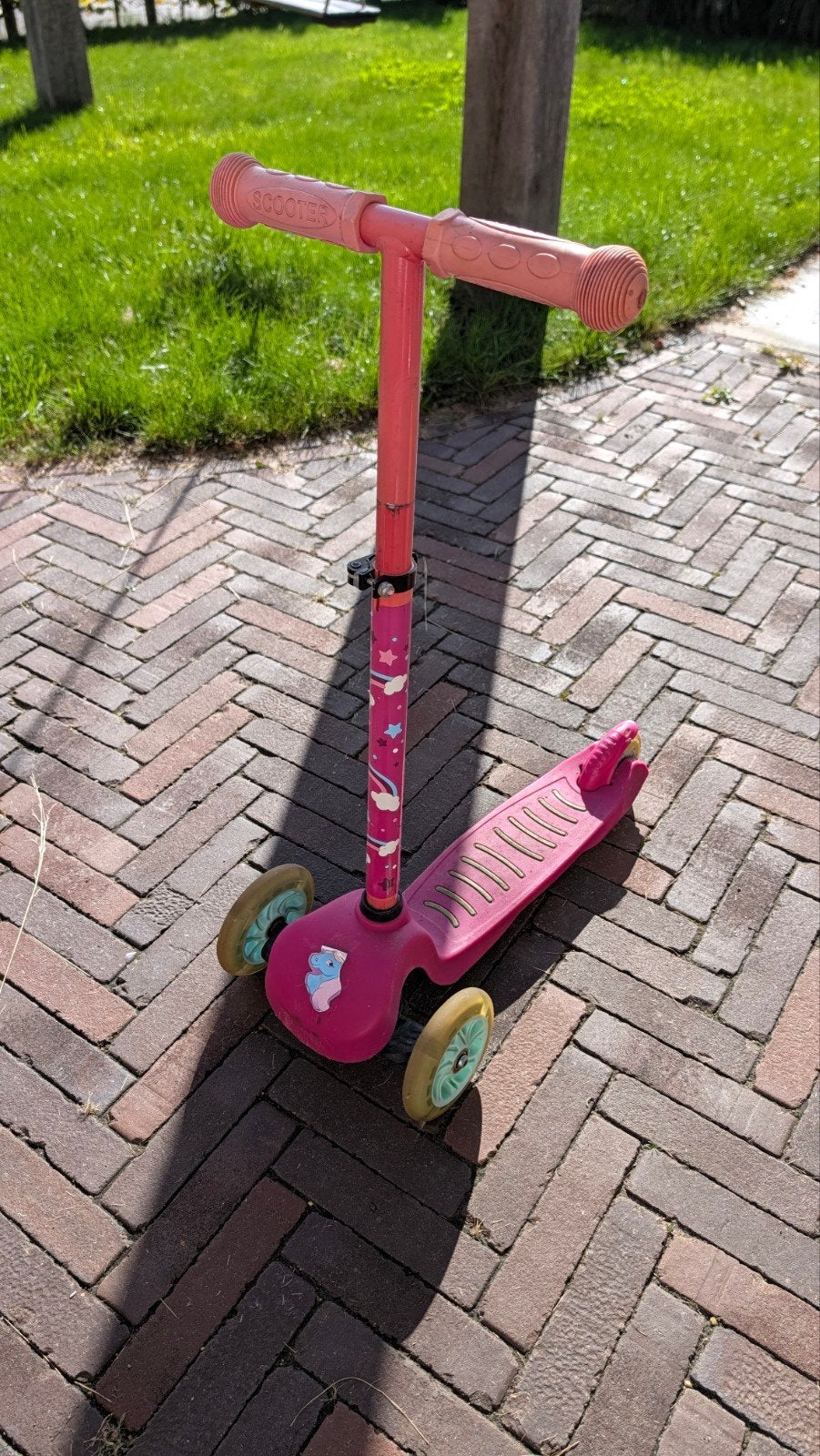 Roze kinderstep met 3 wielen, Ophalen, Gebruikt, Gewone step, Onbekend