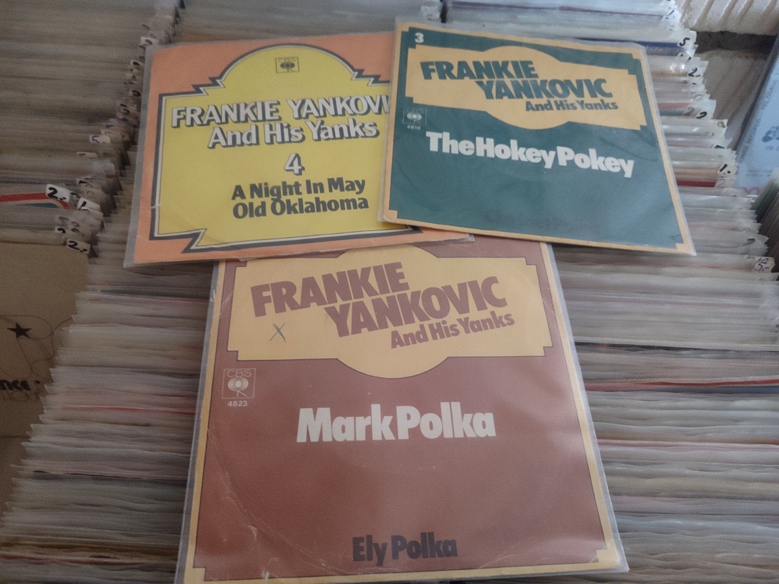 3 singles Frankie yancovic, Ophalen of Verzenden, Gebruikt, Overige formaten, Levenslied of Smartlap