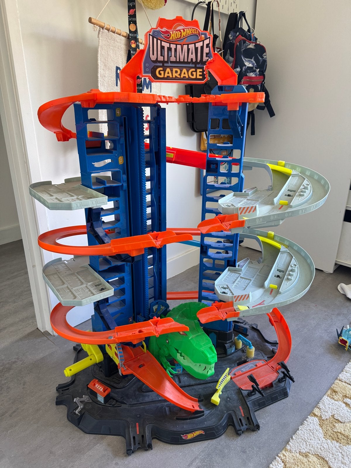 Hot Wheels Ultimate Garage met T-Rex, Ophalen, Gebruikt, Jongen of Meisje