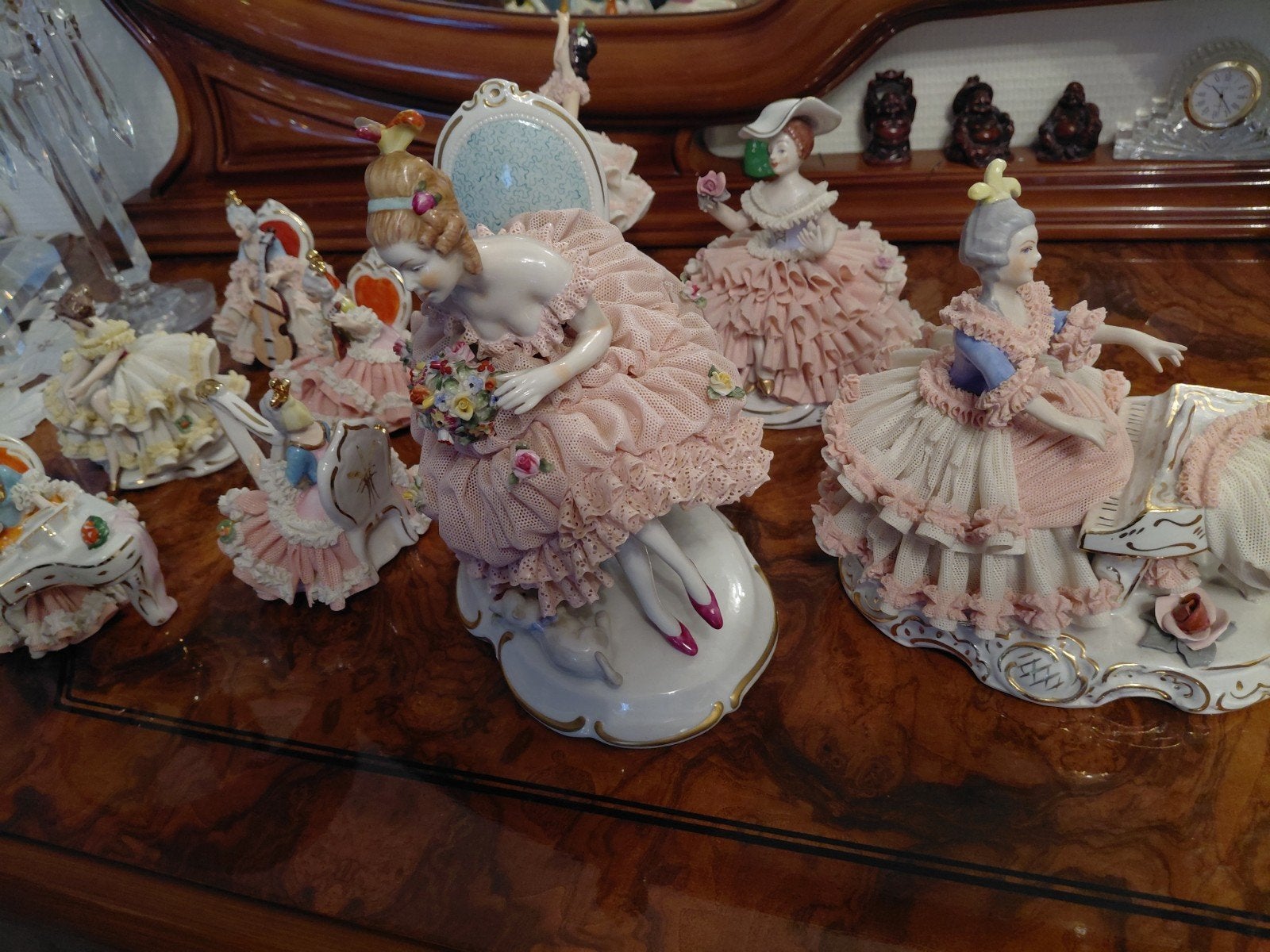 Prachtige Porseleinen Beeldjes - Rococo Stijl, Antiek en Kunst, Ophalen of Verzenden