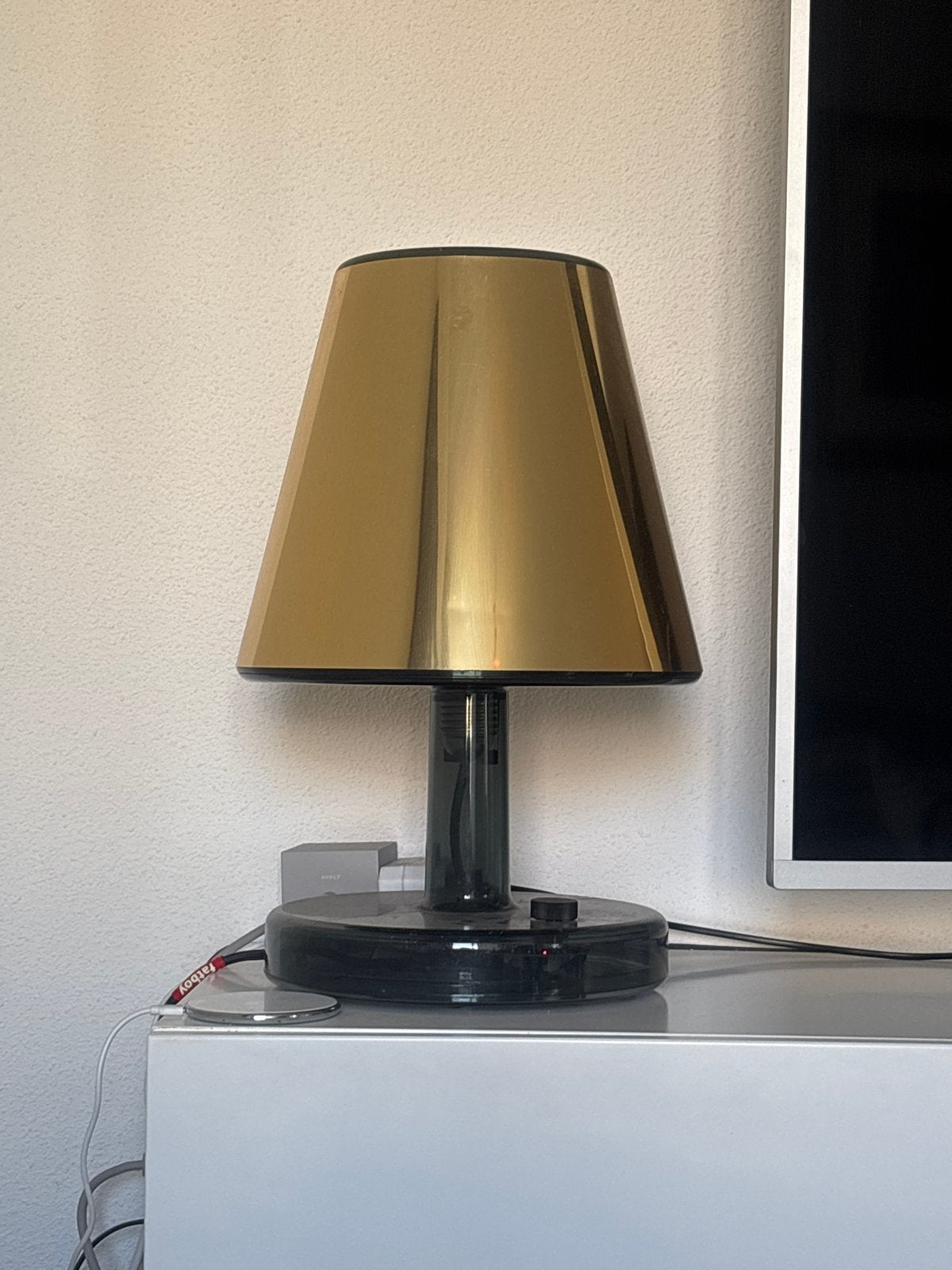 Fatboy Lampe Lumiere Medium met Goudkleurige Kap - Dimbaar, Dimbaar, Goud, Fatboy, Ophalen of Verzenden
