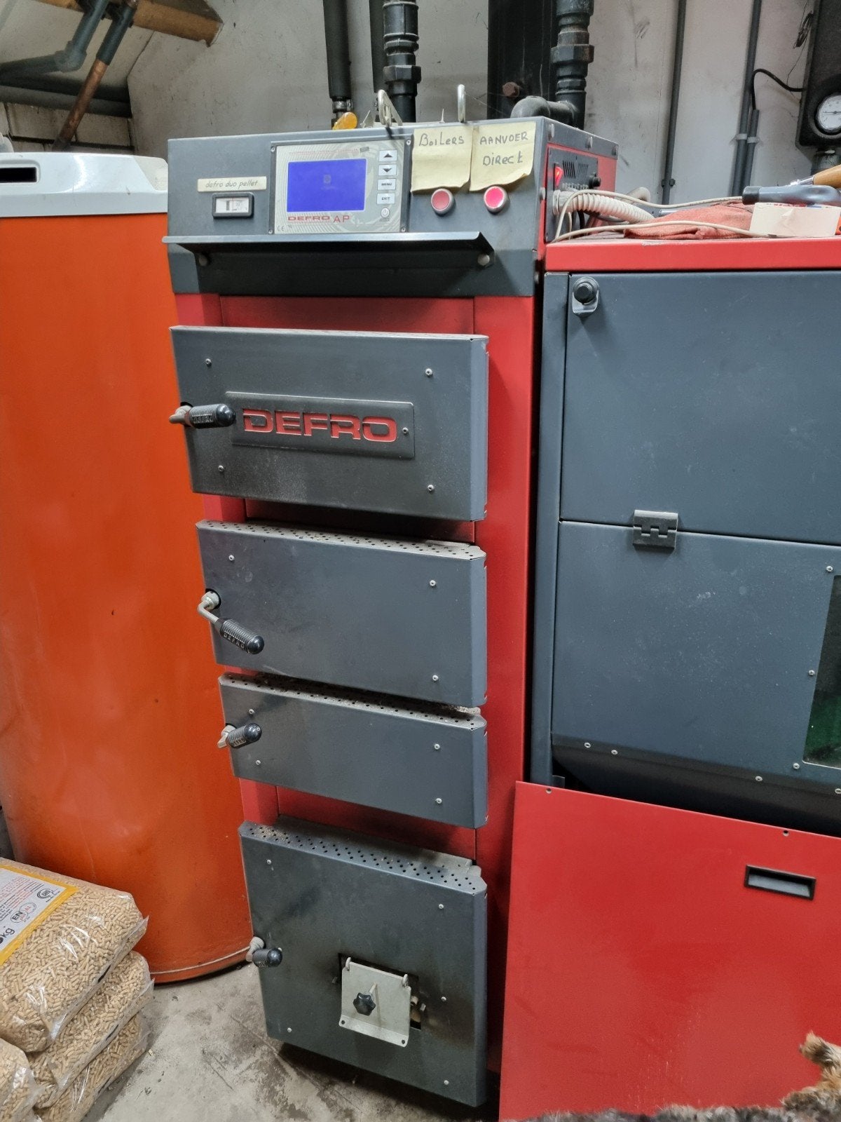 Pelletkachel met 2x500L buffervat - Compleet systeem, Ophalen of Verzenden