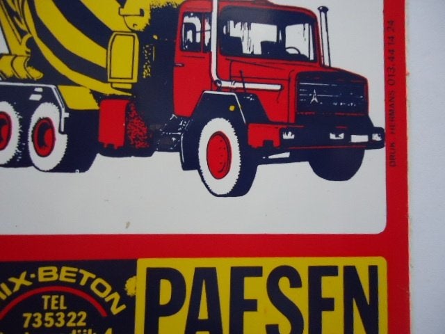sticker oud Magirus Deutz truck vrachtwagen auto paesen, Verzenden, Zo goed als nieuw, Auto of Motor