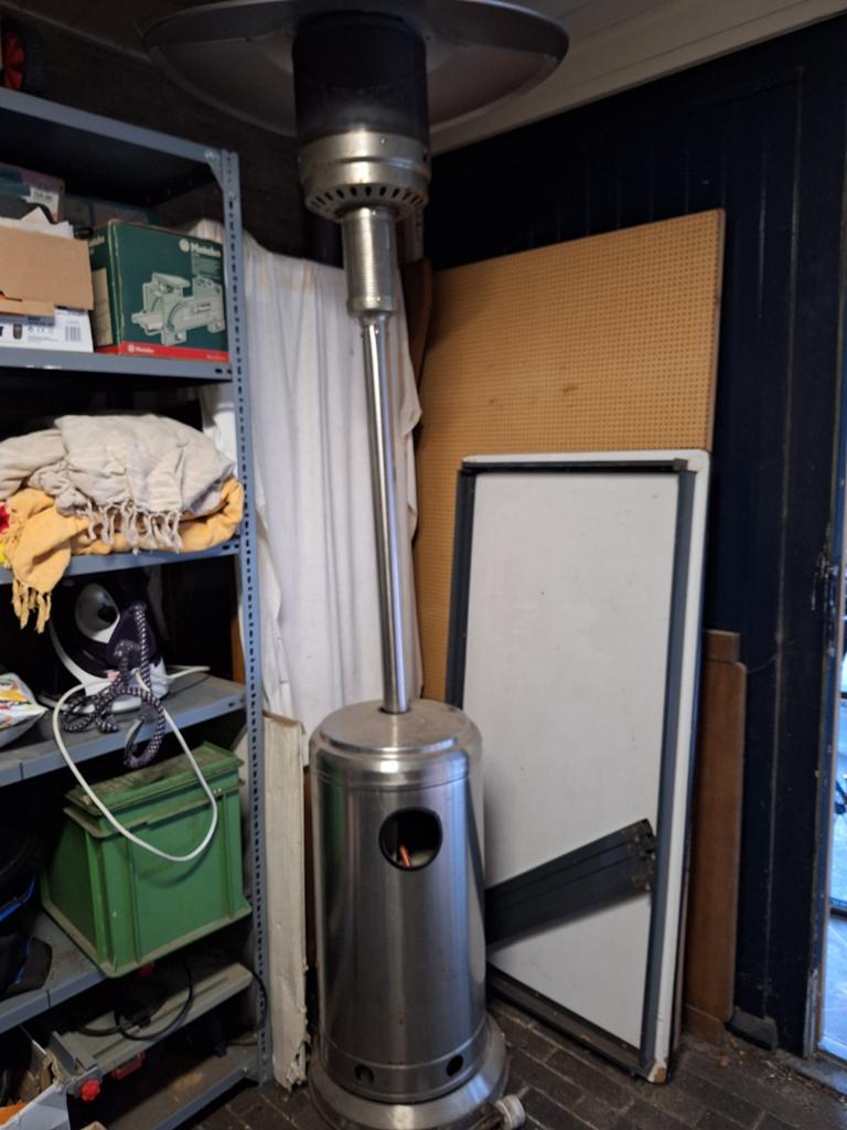 Terras heater incl (lege) gasfles, Tuin en Terras, Terrasverwarmers, Ophalen, Gebruikt