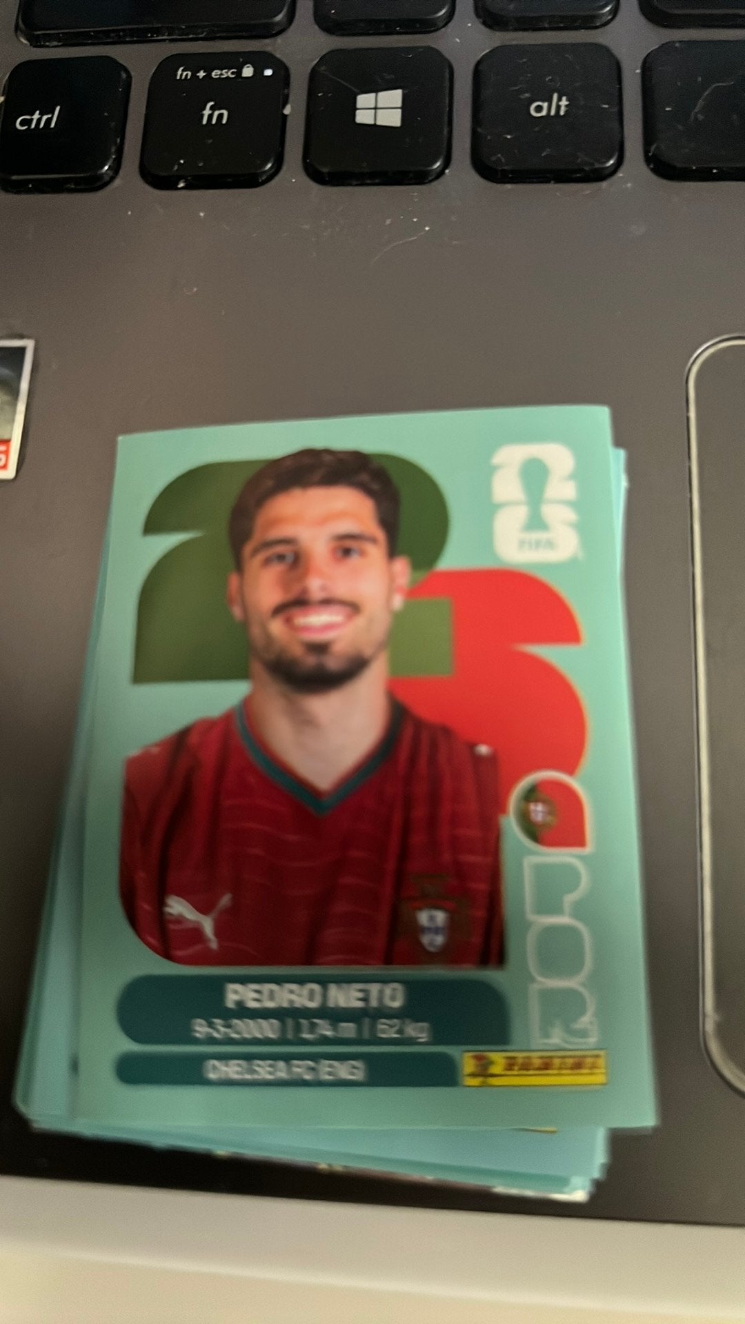 Pedro Neto wk 2026 sticker- Chelsea FC (ENG), Verzenden, Zo goed als nieuw, Buitenlandse clubs, Spelerskaart
