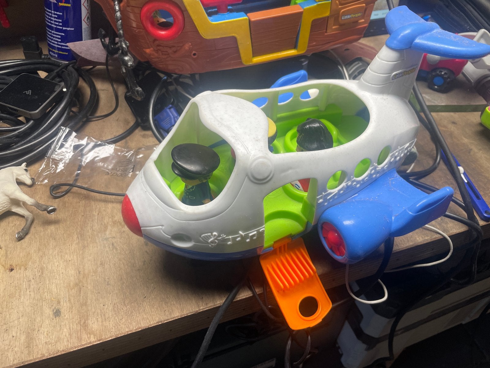Fisher-Price Little People Vliegtuig met Figuren, Ophalen of Verzenden, Gebruikt