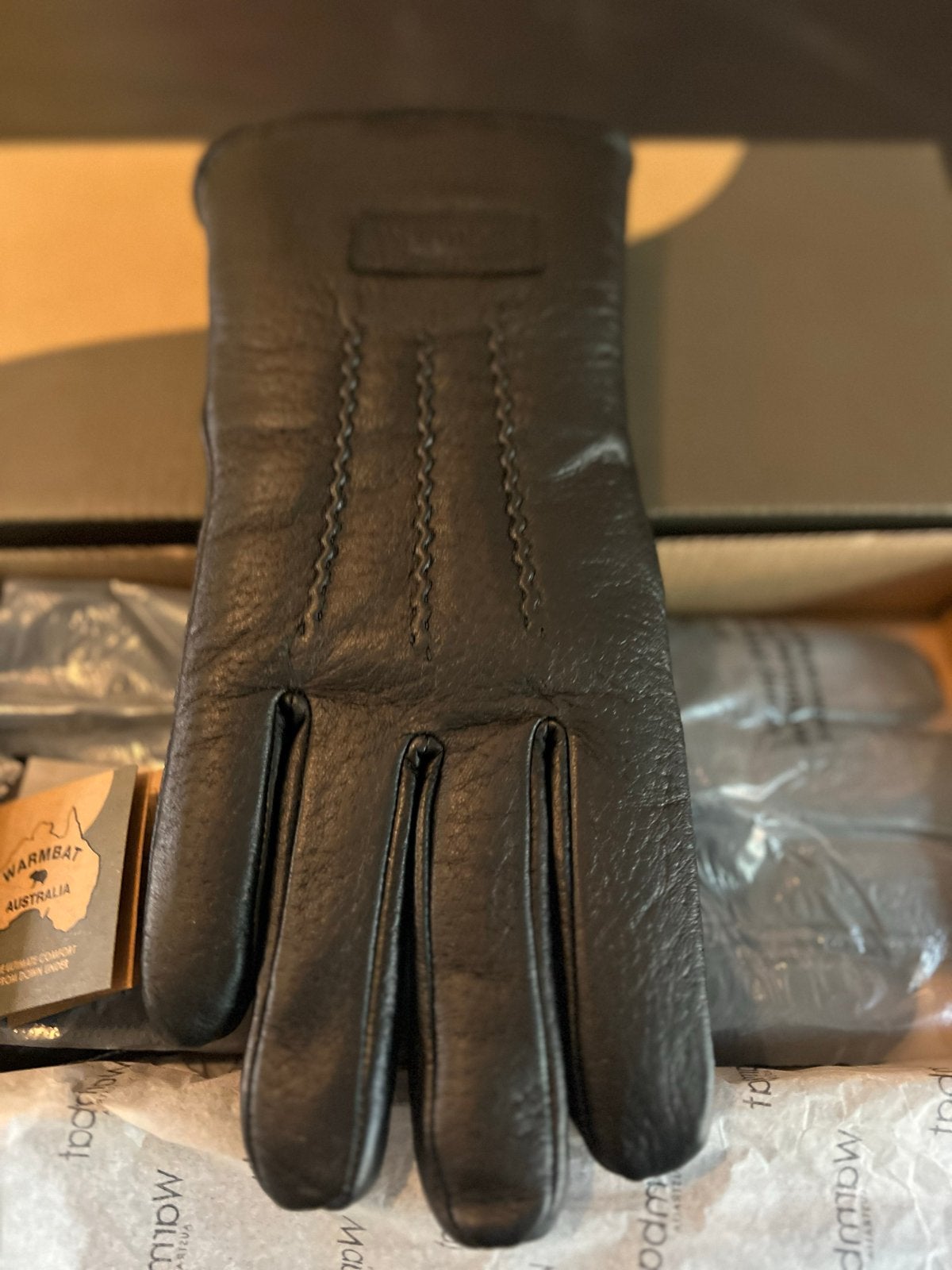Nieuwe Warmbat Australia Handschoenen leather black, Ophalen, Nieuw, Overige maten, Handschoenen