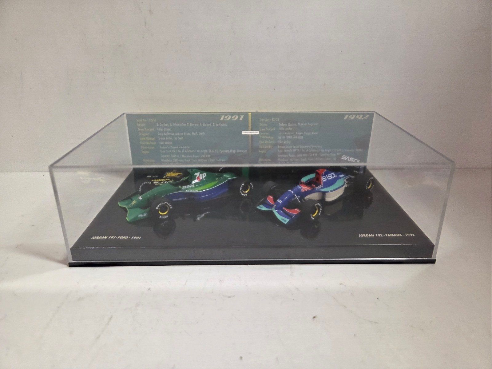 Minichamps F1 Jordan set 1991/1992 1:43, Hobby en Vrije tijd, Modelauto's | 1:43, Auto, ., Ophalen of Verzenden, Zo goed als nieuw