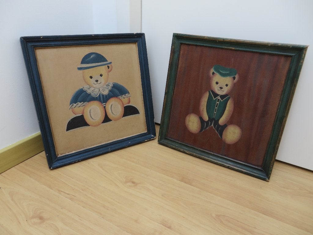 2 houten klassieke schilderijen, Ophalen of Verzenden