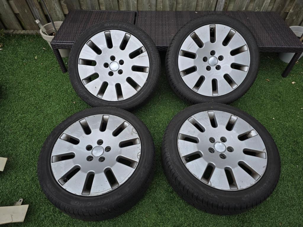 Audi Gullideckel 18 Inch Velg Set ET40 5X112, Ophalen, Gebruikt, Seat