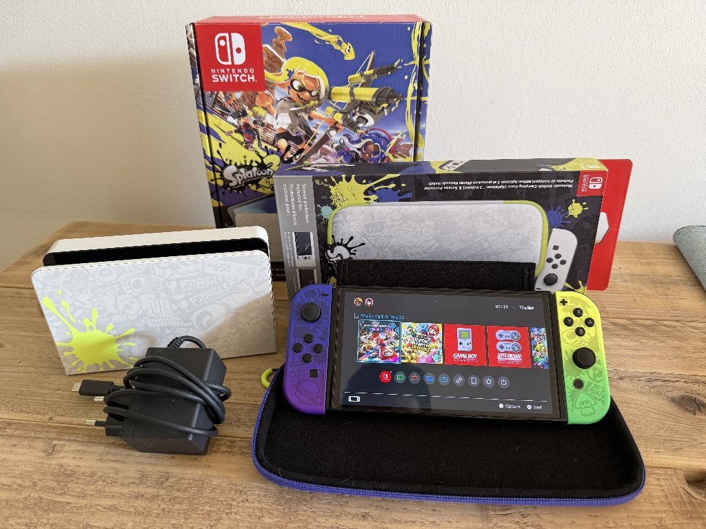 Nintendo Switch OLED - Splatoon 3 Edition, Ophalen of Verzenden, Gebruikt, Met 1 controller, Switch OLED