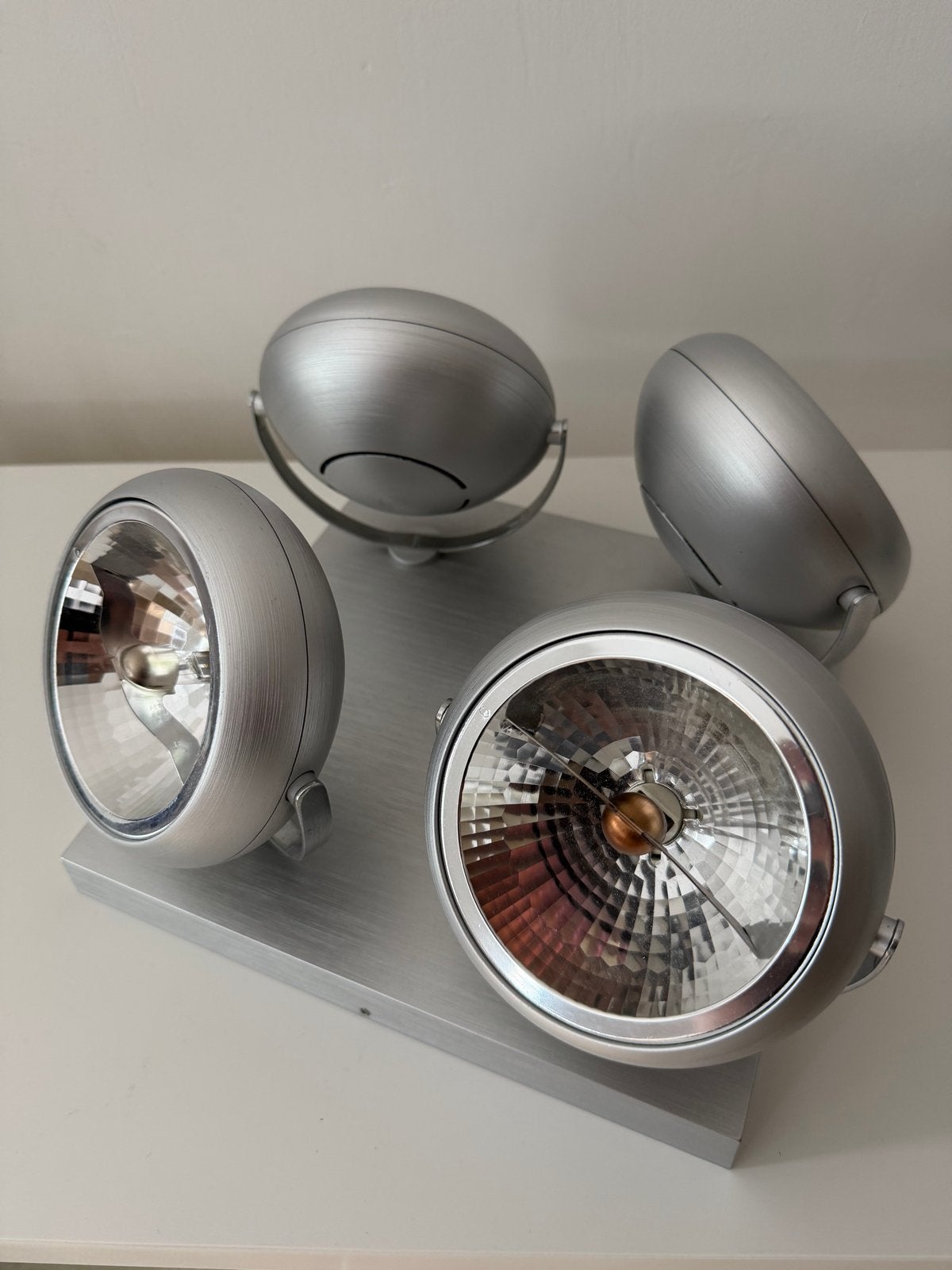 4-lichts Philips Lirio halogeen Spotlamp  Modern Design, Overige merken, Gebruikt, Zilver, Modern
