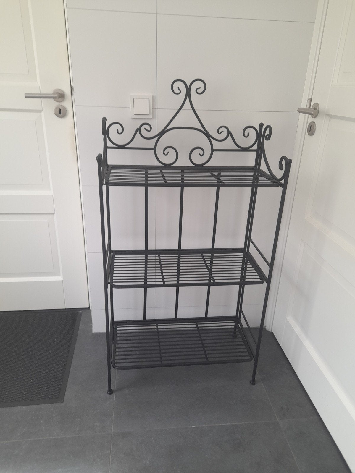 Stevig metalen plantenrek met 3 etages - zwart - 115x59x30cm, Ophalen, Zo goed als nieuw