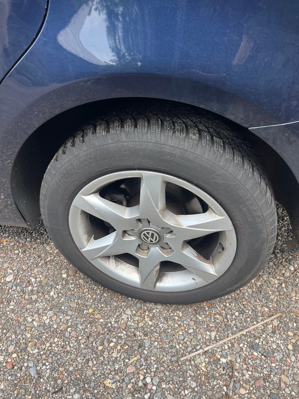 Gebruikte Bridgestone Blizzak winterbanden met velgen, Ophalen, Gebruikt