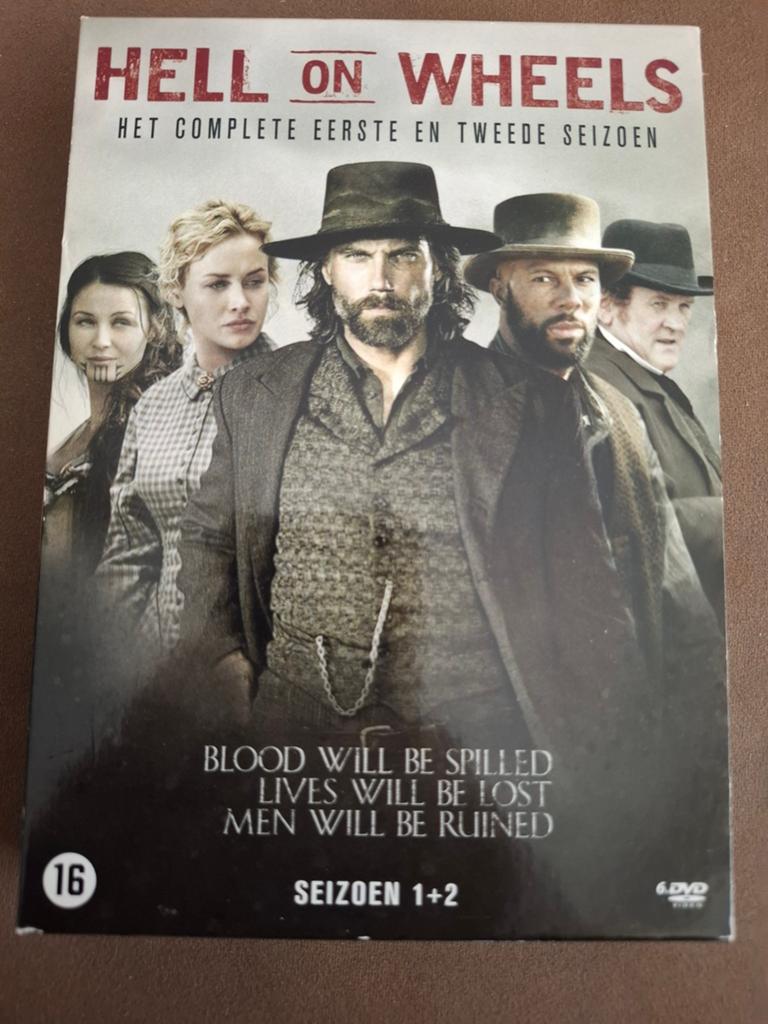 6 Dvd's Hell on Wheels 1ste en 2de Seizoen, Vanaf 16 jaar, Ophalen, Zo goed als nieuw, Actie en Avontuur