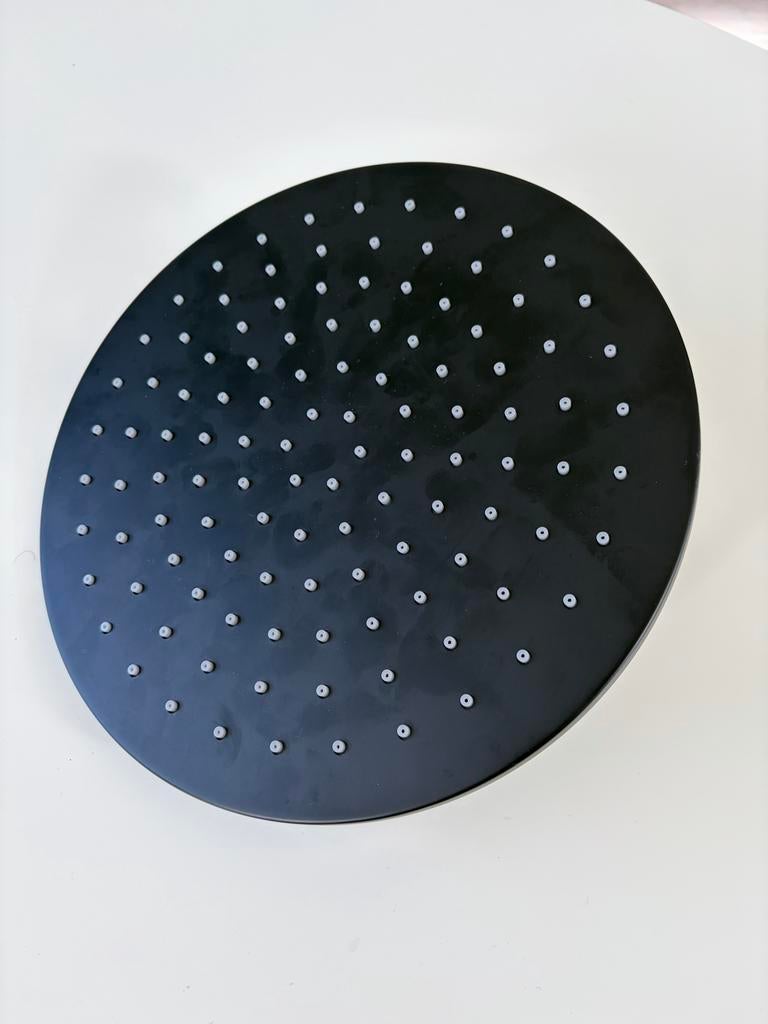 Wolfsburg hoofddouche rond mat zwart 25 cm, Doe-het-zelf en Verbouw, Sanitair, Ophalen of Verzenden, Nieuw, Douche