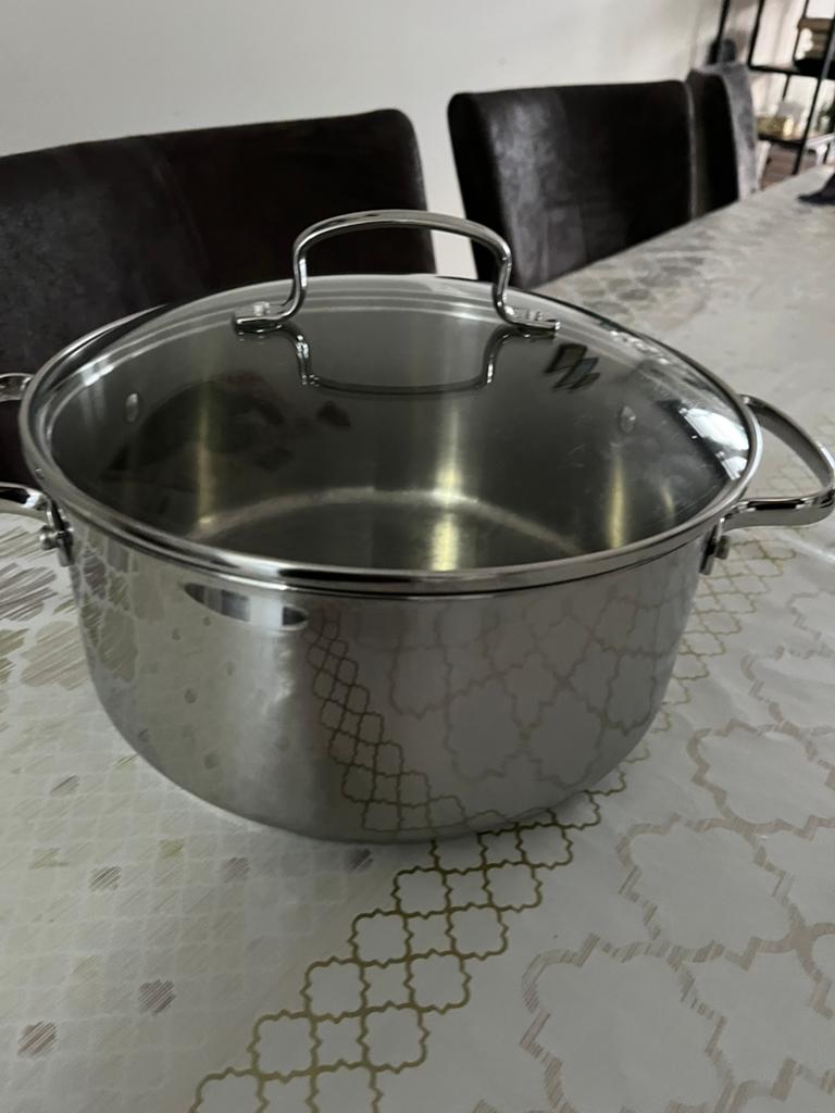 Greenchef grote pan, Ophalen of Verzenden, Zo goed als nieuw, Rvs, Kookpan of Snelkookpan