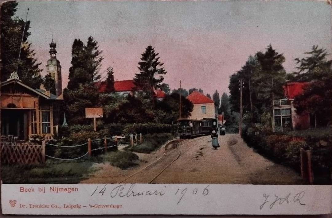 Beek bij Nijmegen (Gelderland) - Stoomtram 1906, Verzamelen, Verzenden, Voor 1920, Gelopen, Gelderland