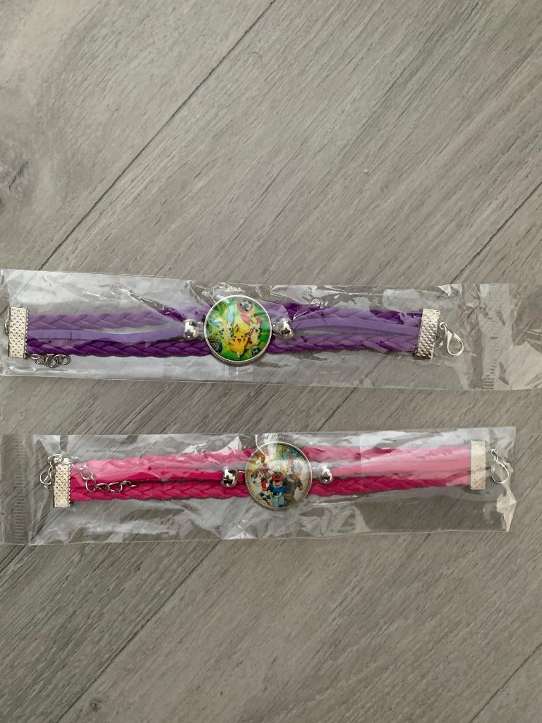 Paars & roze Pokémon armbanden, CADEAUTIP!, Verzenden, Nieuw, Overige kleuren, Armband
