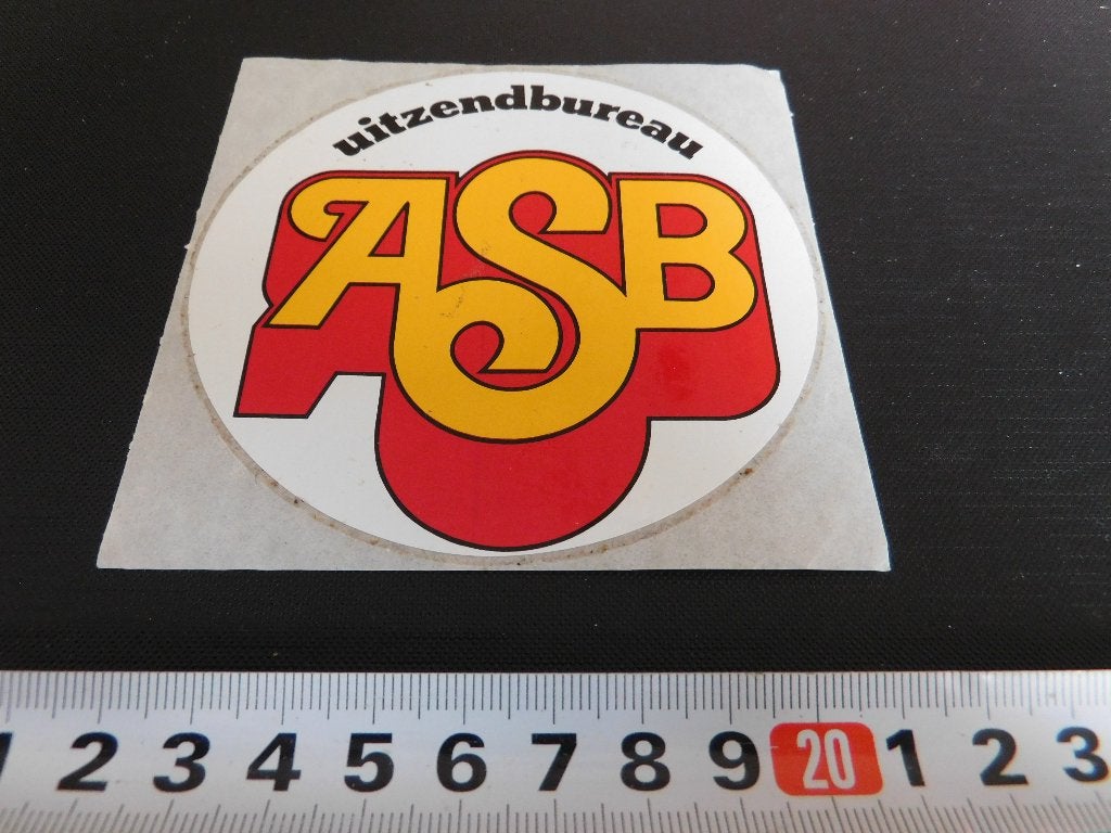 sticker Uitzendbureau ASB  KF924, Verzamelen, Ophalen, Zo goed als nieuw