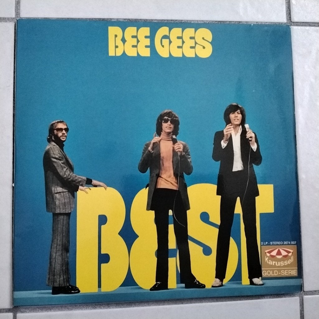 Bee Gees-  2 LP  -  BEST                       z.g.a.n., Cd's en Dvd's, Beschermende buitenhoes, Ophalen of Verzenden, Zo goed als nieuw