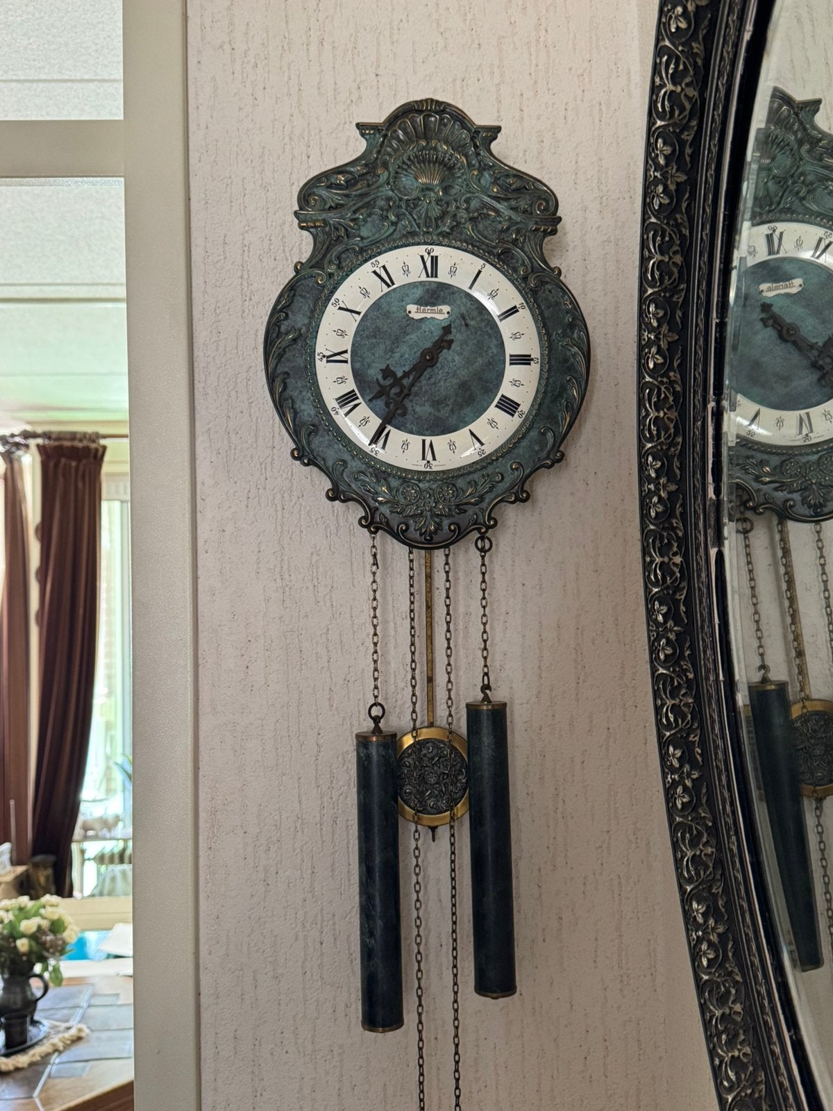 Wandklok autentiek - Hermle, Antiek en Kunst, Antiek | Klokken, Ophalen