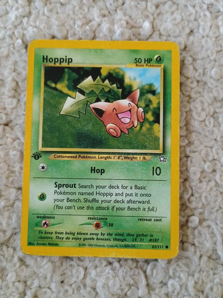 1st edition hoppip 61/111 oude kaart, Ophalen of Verzenden, Zo goed als nieuw, Losse kaart