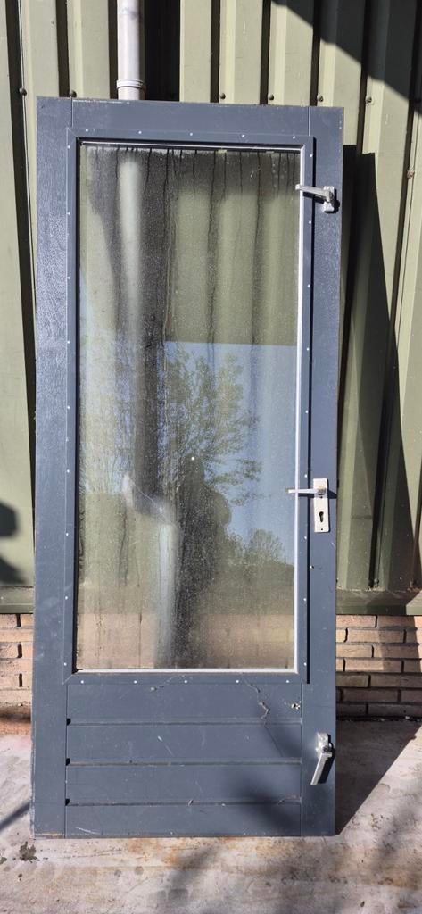 Hard houten buitendeur, Ophalen, 80 tot 100 cm, 215 cm of meer, Hout