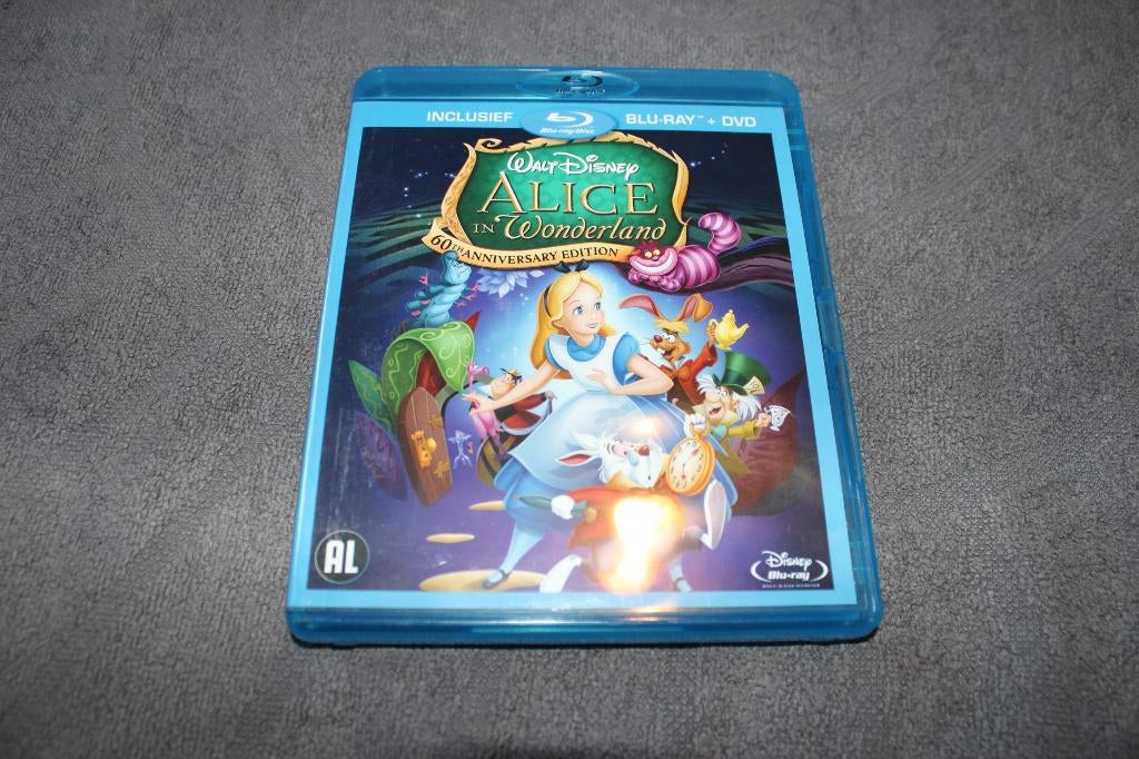 Blu-ray + DVD Alice in Wonderland, Ophalen of Verzenden, Gebruikt, Tekenfilms en Animatie