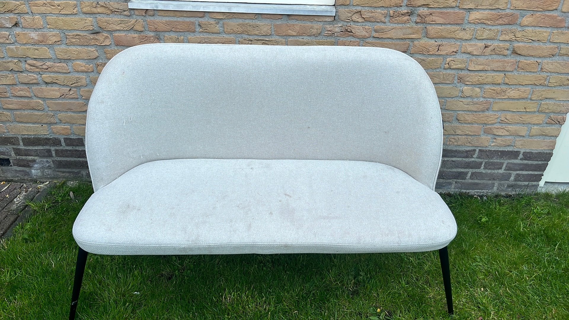 GRATIS! 2 zits eetkamerbankje, Ophalen, Gebruikt, Tweepersoons, 75 tot 100 cm