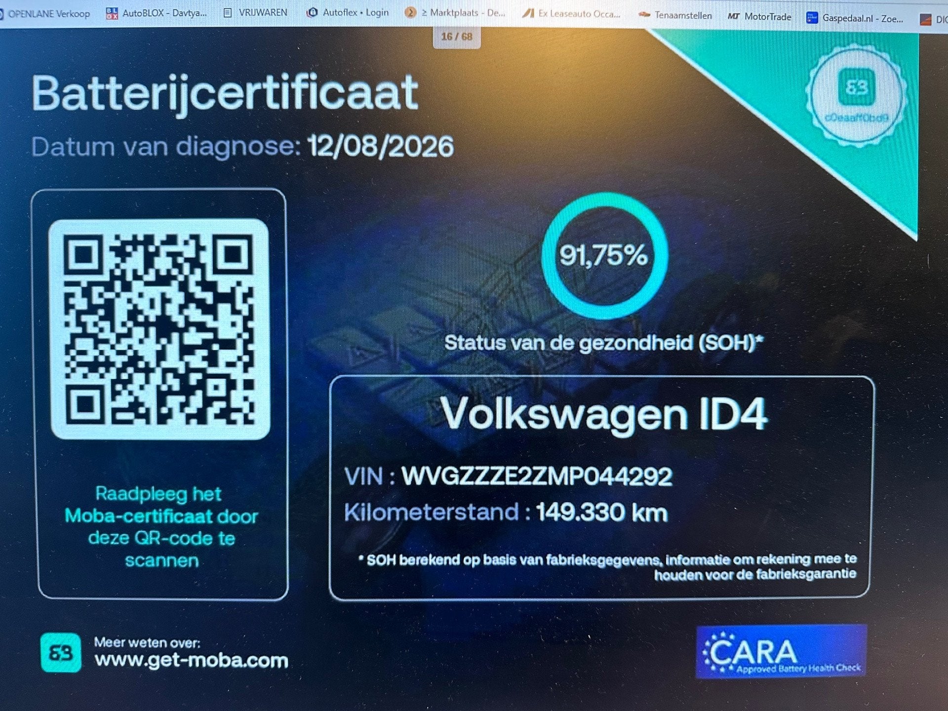 Volkswagen ID.4 Volkswagen ID.4 77kWh SOH 91% Life TREKHAAK, Auto's, Volkswagen, Automaat, Dealer onderhouden, Gebruikt, Zwart