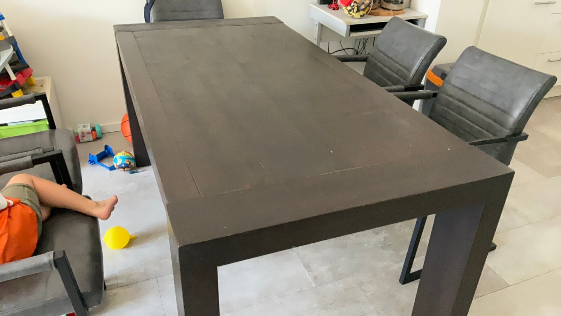 Nette eetafel, Huis en Inrichting, Tafels | Eettafels, Ophalen, Zo goed als nieuw, Rechthoekig, 50 tot 100 cm