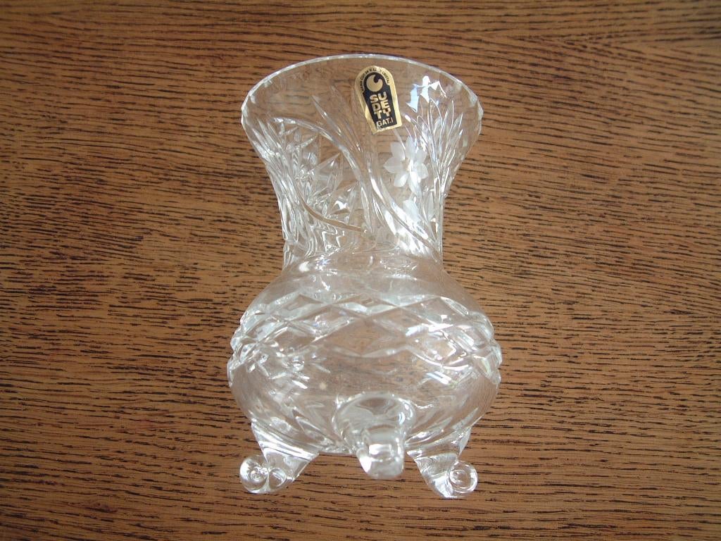 gave vaas kristal handcut 24 pr lead cristal Sudety, Overige materialen, Overige kleuren, Ophalen of Verzenden, Zo goed als nieuw