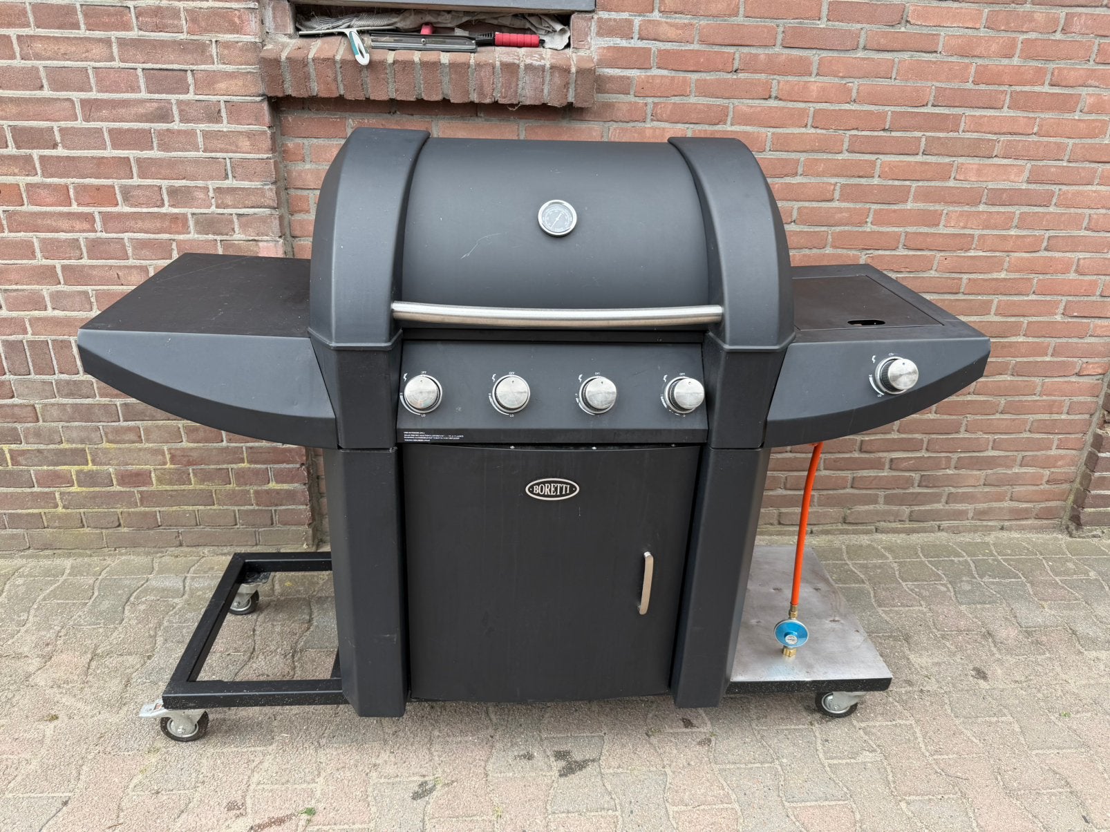 Te koop nette boretti barbecue boretti gasbarbecue bbq, Ophalen, Gebruikt