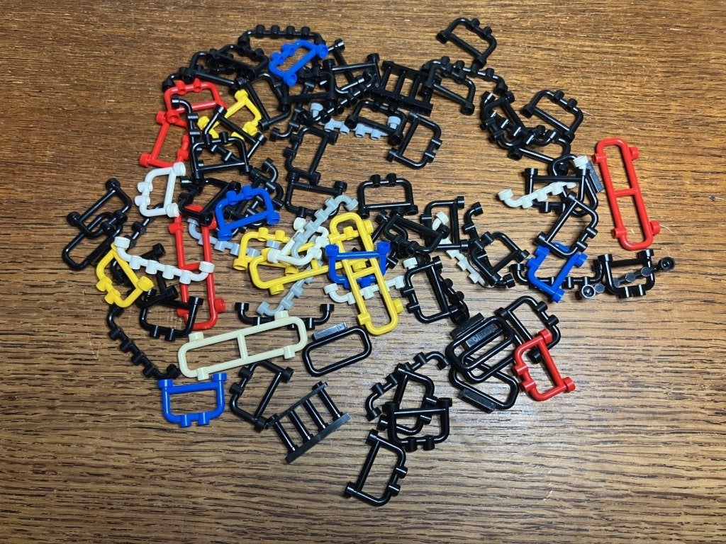 Lot LEGO 100 hekjes en of bars diverse kleuren, Ophalen of Verzenden, Gebruikt, Losse stenen, Lego