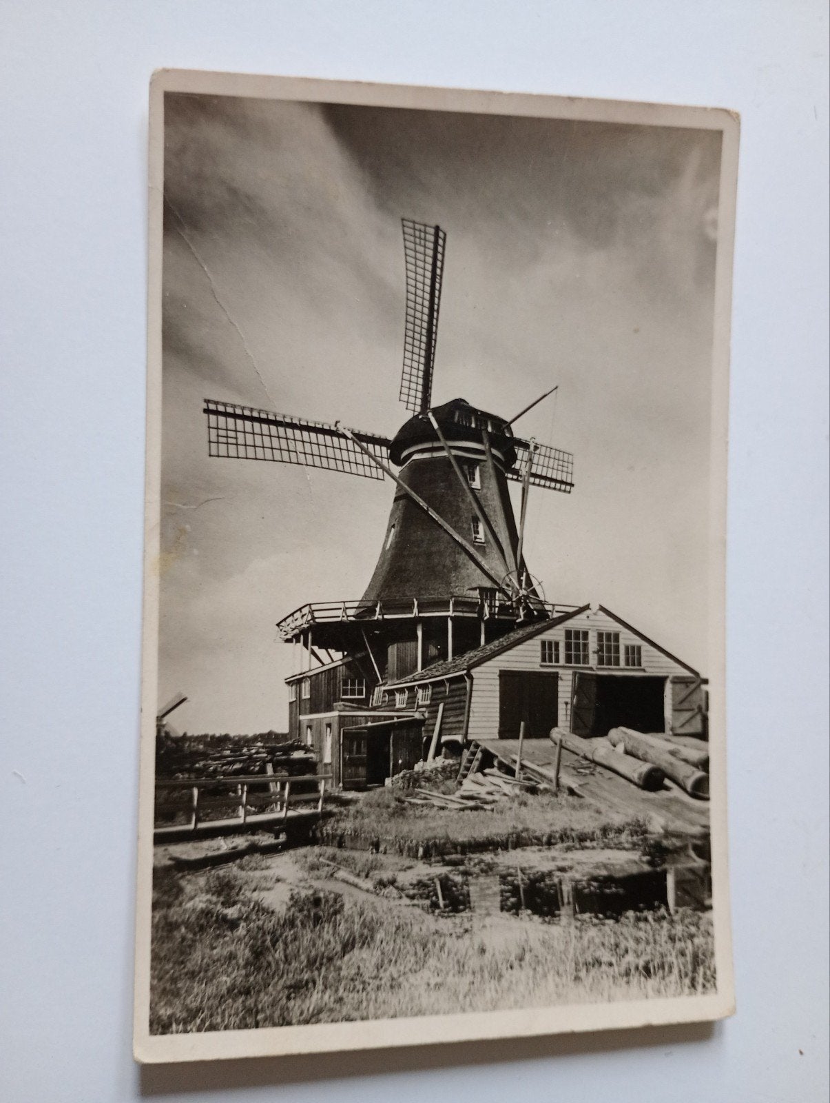Leiden Molen De Herder 1943, Ophalen of Verzenden, 1940 tot 1960, Gelopen, Zuid-Holland