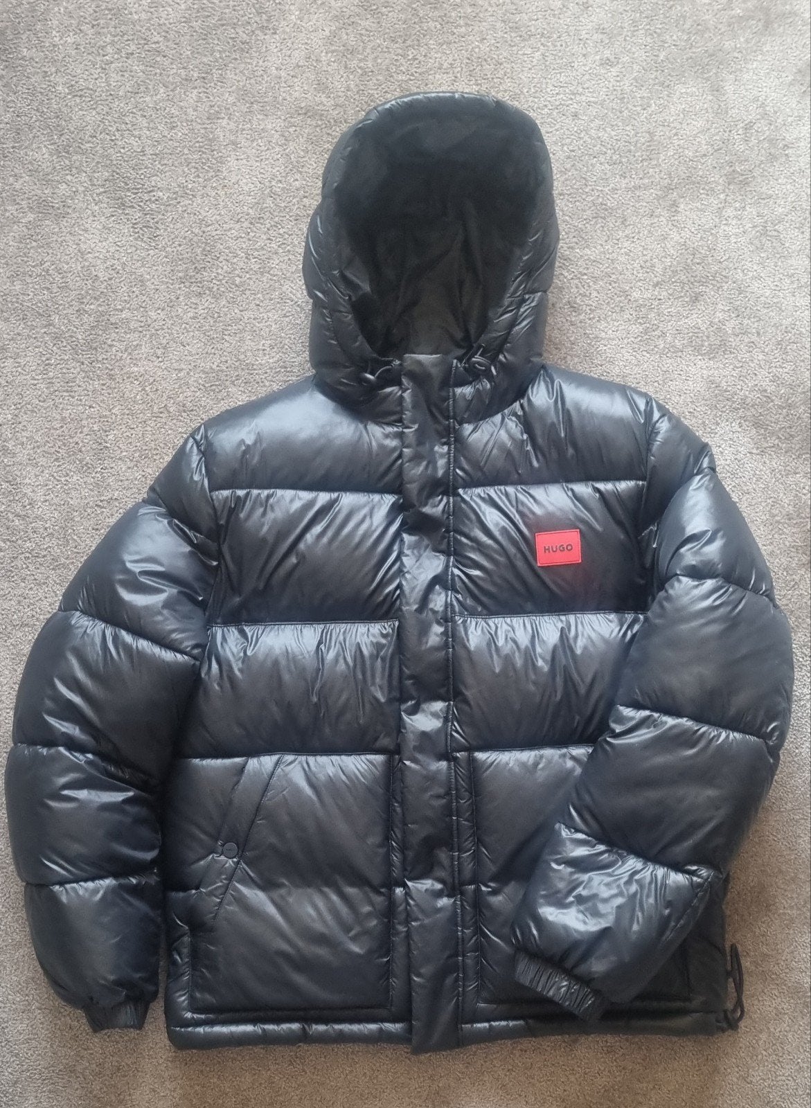 Hugo Boss Puffer Jacket Zwart - Maat XL, Zwart, Maat 56/58 (XL), Ophalen of Verzenden, Zo goed als nieuw
