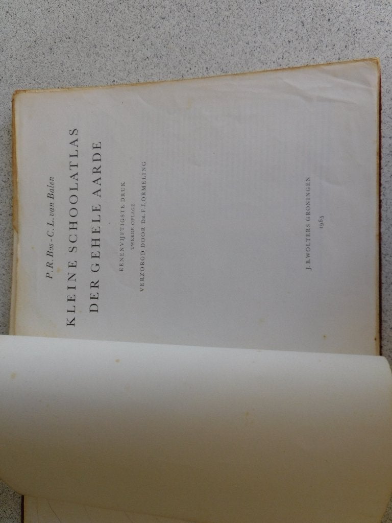 Kleine Schoolatlas der Gehele Aarde PR Bos - 1965, Gelezen, Bosatlas, PR Bos, Ophalen of Verzenden