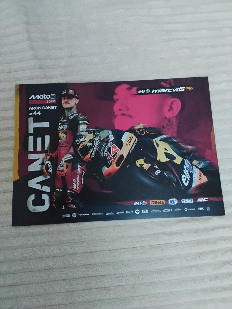 A4 Paddock foto kaart canet en oncu tt assen 2026, Ophalen of Verzenden, Nieuw, Motoren