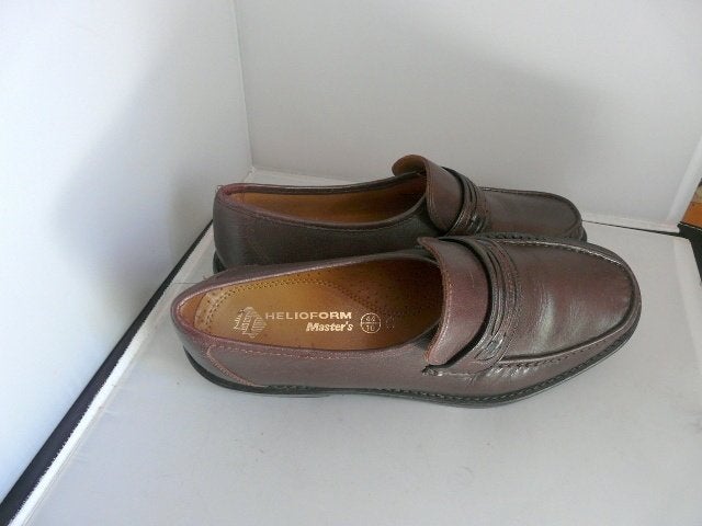 herenschoenen Helioform maat 44  10 bruin - foto's, Kleding | Heren, Helioform, Bruin, Ophalen of Verzenden, Zo goed als nieuw